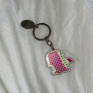 Masters Golf Tournament Keychain Silver + Pink